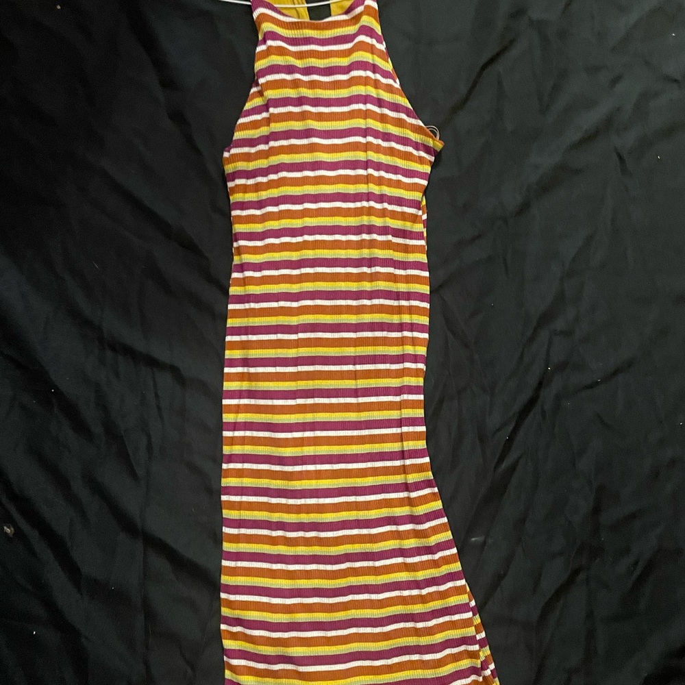 Vibrant Striped Maxi Dress